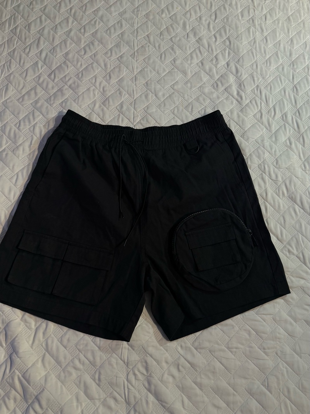Forever 21 Black Cargo Shorts with Utility Pockets